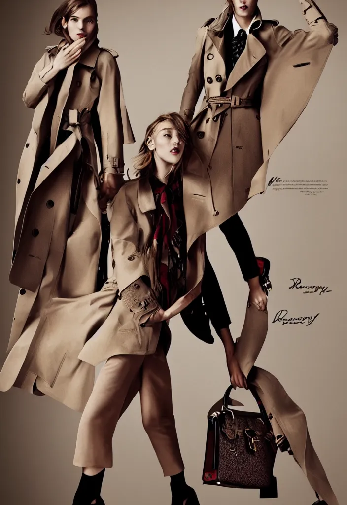 Image similar to Burberry advertising campaign poster