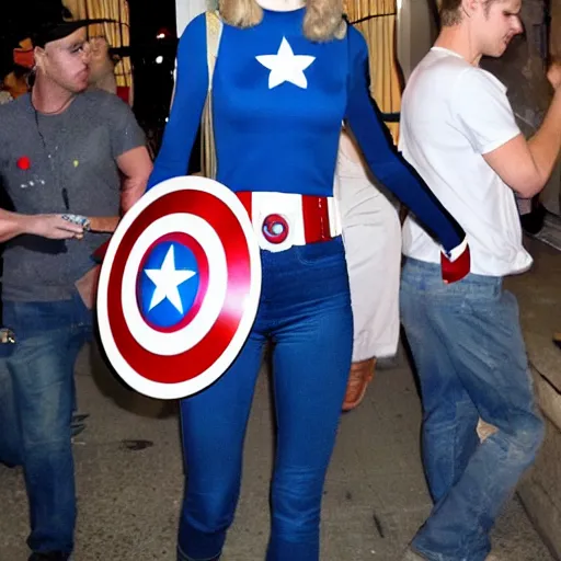 Image similar to taylor swift as captain america