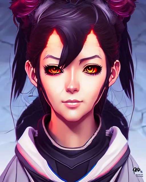Prompt: Loba from Apex Legends as an anime character digital illustration portrait design by Ross Tran, artgerm detailed, soft lighting