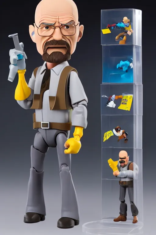 Image similar to walter white as a disney infinity action figure, highly detailed, clean forms, product photo