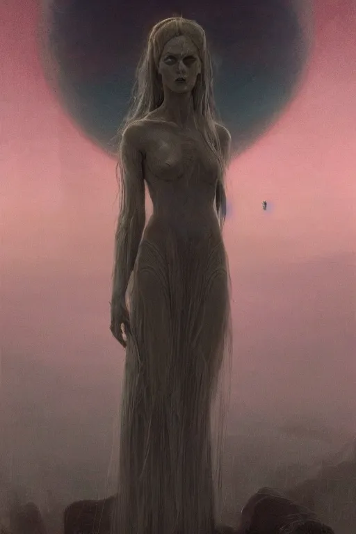 Prompt: Concept art for Aurora new single, Artemis painted by Wayne Barlowe, Greg Rutkowski, zdislav beksinski, Francis Bacon, trending on artstation, artstationHD, artstationHQ, 4k, 8k