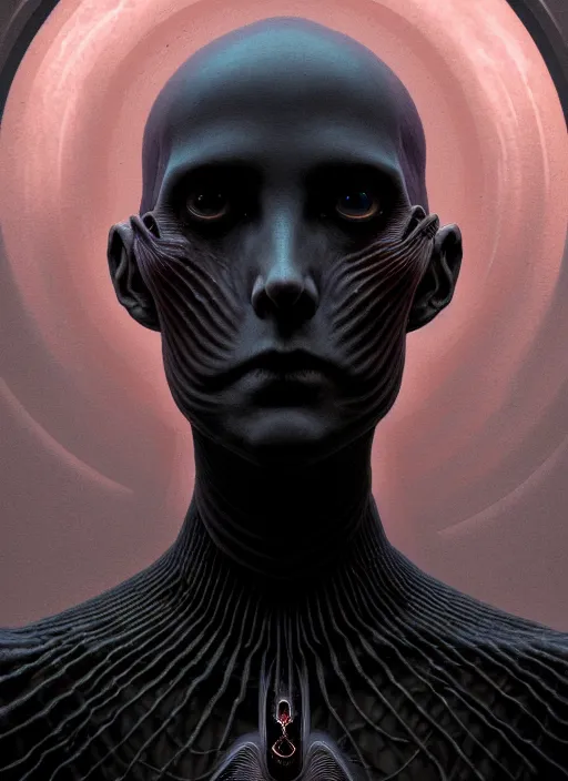 Image similar to symmetry!! stunning portrait of a victorian era person, lovecraftian horror, gothic horror, cinematic lighting, digital art, winning award masterpiece, fantastically beautiful, aesthetically inspired by wayne barlowe and gerald brom, trending on artstation, art by greg rutkowski, octane render, 8 k