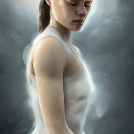 Image similar to a white and a brown woman merging together over time by greg rutkowski, hyperrealist, cinema 4 d, sicodelica, rendering unreal engine 5 digital art