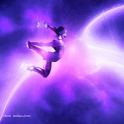 Prompt: a purple aura emanating a purple glow, purple energy, ability image, dark background, digital art