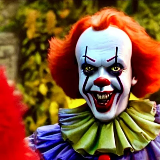 Image similar to Pennywise as Willy Wonka 4K quality super realistic