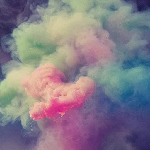 Prompt: artistic interpretation of smell, highly detailed, beautiful, vivid colors, fog, smoke, odor