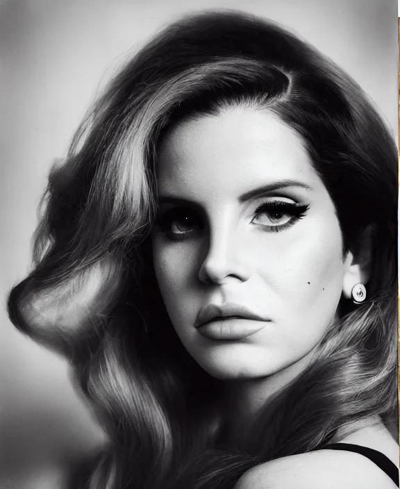 Prompt: lana del rey by thomas ruff