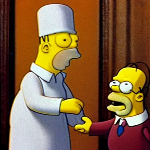 Image similar to Homer Simpson in the manor house of Eyes Wide Shut (1999)