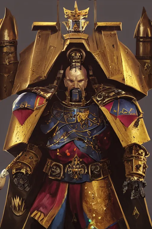 Image similar to queen portrait heros warhammer 4 0 k horus heresy fanart - the primarchs emperor by johannes helgeson animated with vfx concept artist & illustrator global illumination ray tracing hdr fanart arstation zbrush central hardmesh 8 k octane renderer comics stylized