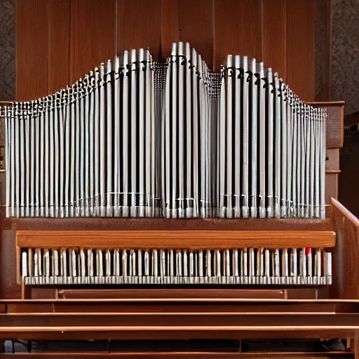 Prompt: a church organ instrument made from ceramic pipes in the shape of vocal tracts producing a pattern o jet streams of air , 8k , octane ,