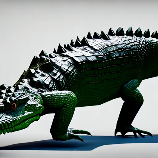 Image similar to crocodile lowpoly, unreal engine 5, octane render, 8k