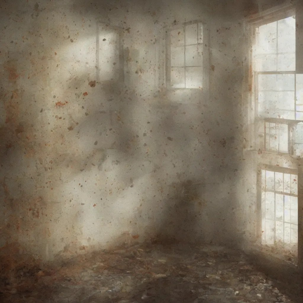 Prompt: an air conditioner above a window in a teenager's room flooding dirty water, blurred, faded, depth of field, sunny, ultra realistic, very detailed, by gerhard richter, neo rauch and nadav kander, 8 k hyper realistic detailed cinematic still