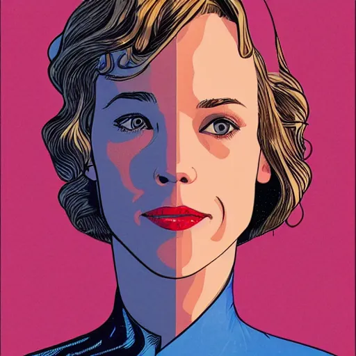 Image similar to rachel mcadams retro minimalist portrait by jean giraud, moebius starwatcher comic, 8 k