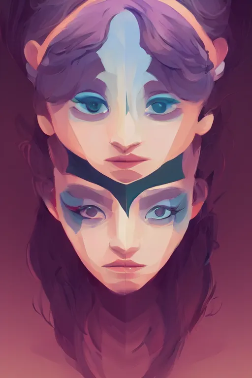 Image similar to face icon vector minimalist portrait goddess gaea, loftis, cory behance hd by jesper ejsing, by rhads, makoto shinkai and lois van baarle, ilya kuvshinov, rossdraws global illumination