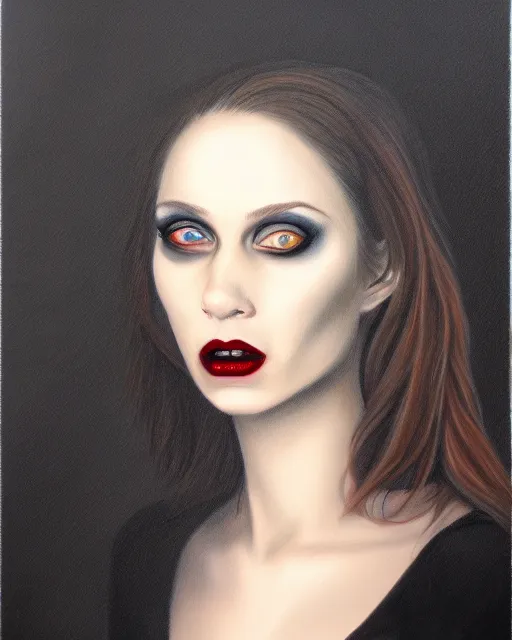 Image similar to a realistic detailed portrait painting of a vampire