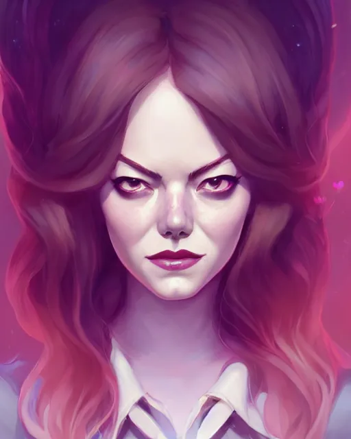 Image similar to a portrait of a beautiful full body Emma Stone vampire, art by lois van baarle and loish and ross tran and rossdraws and sam yang and samdoesarts and artgerm, digital art, highly detailed, intricate, sharp focus, Trending on Artstation HQ, deviantart, unreal engine 5, 4K UHD image