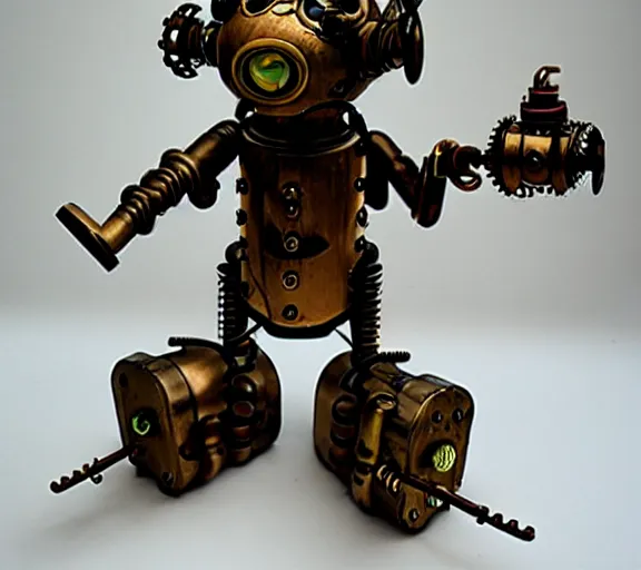 Image similar to steampunk ferret - shaped mech, steampunk bioshock - inspired ferret - shaped mechanical animal