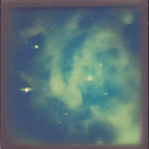 Image similar to experimental astrophotography nebula pickled dyed pickled warmed polaroid