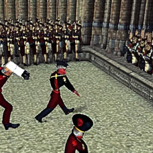 Image similar to screencap of the death of napoleon for the nintendo 6 4