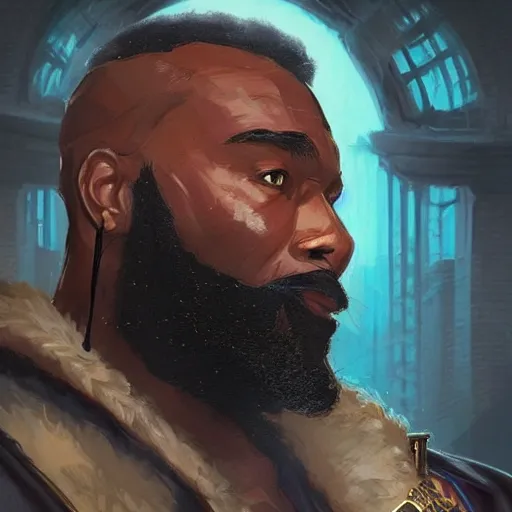 Image similar to a portrait of mr. t as a wizard, upper half portrait, urban motifs, intricate, elegant, highly detailed, digital painting, trending on artstation, concept art, smooth sharp focus, illustration, art by artgerm and greg rutkowski