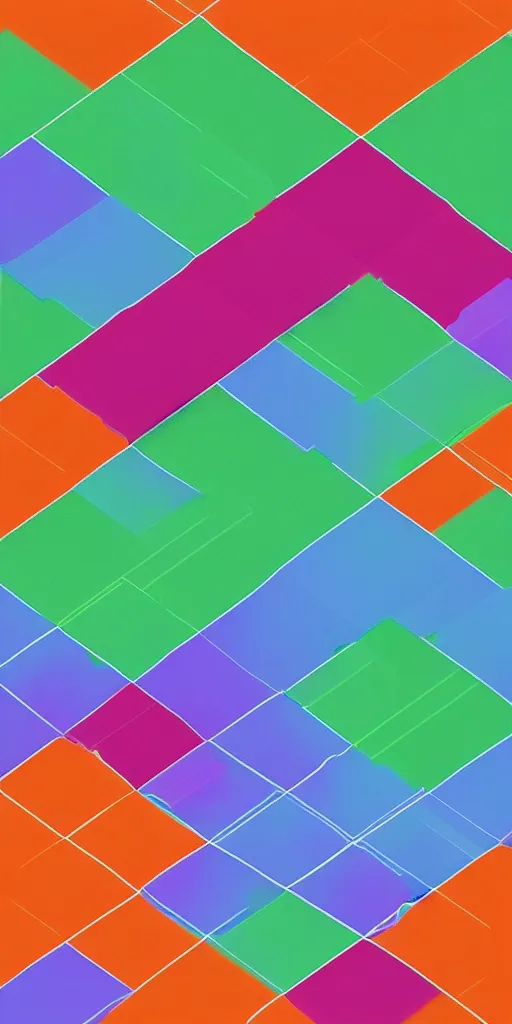 Prompt: “ a colorful 3 d grid module with symmetrical balance and colorful harmony ”