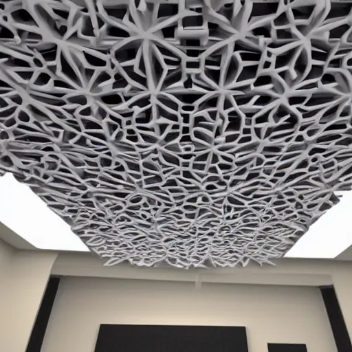 Image similar to a 3d printed ceiling