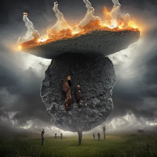 Prompt: extremely realistic Pulsing elemental Middle orders Dominions Virtues figure infused with coalesced crystalline fire by Erik Johansson