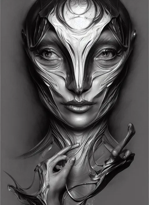 Prompt: charcoal painting of a scultpture, distorted, abstract, creepy, intricate, elegant, highly detailed, dramatic face, ray tracing, digital painting, artstation, concept art, smooth, sharp focus, illustration, art by artgerm and greg rutkowski and alphonse mucha, 8 k