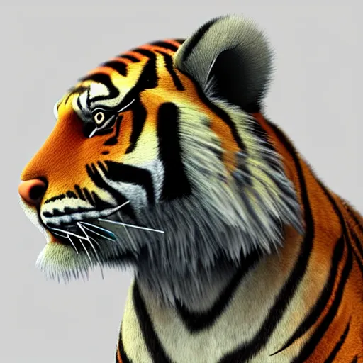 Image similar to tiger pattern : : fur : : octane render, 3 d render, texture map, hair map, fur map, unreal engine 5 : : 8 k