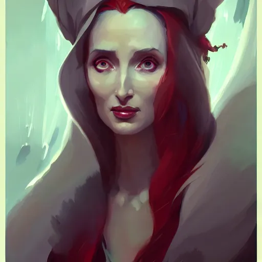 Prompt: a beautiful portrait of nubile melisandre, concept art by pete mohrbacher and guweiz and ilya kuvshinov, digital art, highly detailed, intricate, sharp focus, trending on artstation hq, deviantart, unreal engine 5, 4 k uhd image