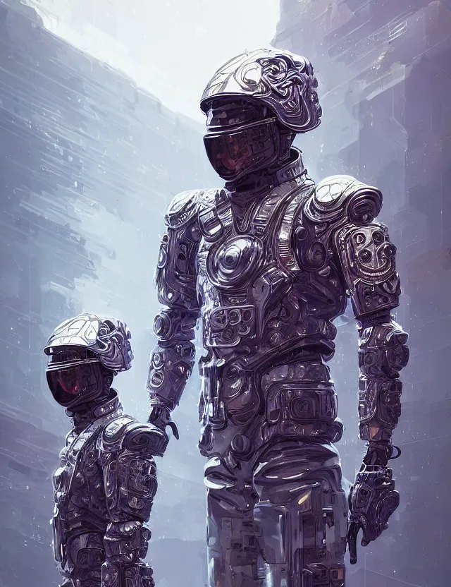 Image similar to futuristic soldier reflective chrome armor super intricate ornaments artwork by tooth wu and wlop and alena aenami and greg rutkows