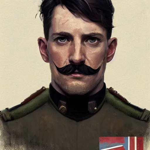 Image similar to portrait of a man by greg rutkowski, british features, short black hair in military style, moustache, perfect military composure, wearing gray imperial captain uniform, star wars expanded universe, he is about 4 0 years old, highly detailed portrait, digital painting, artstation, concept art, smooth, sharp foccus ilustration, artstation hq