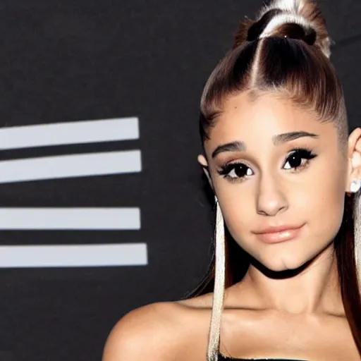 Image similar to ariana grande with a bowl cut hair 4k