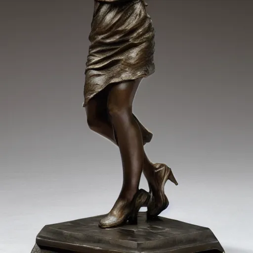 Prompt: bronze statue of emma watson