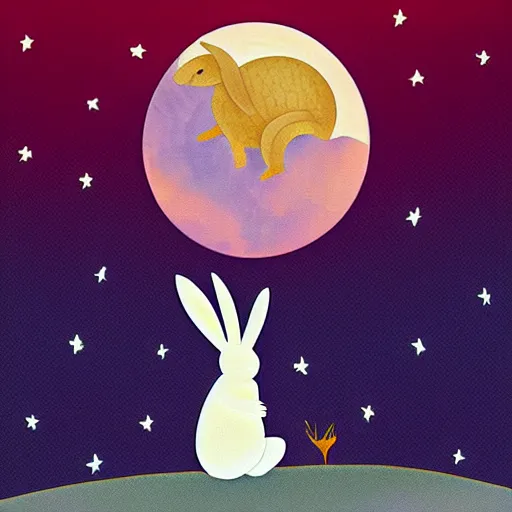 Image similar to rabbit on the moon