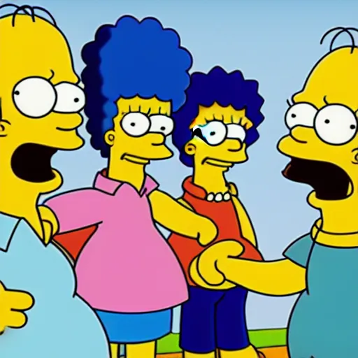 Image similar to the simpsons in real life 4k