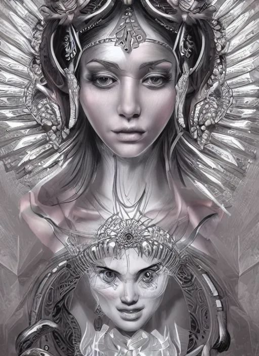 Prompt: The Goddess of Reality, detailed digital art, trending on Artstation