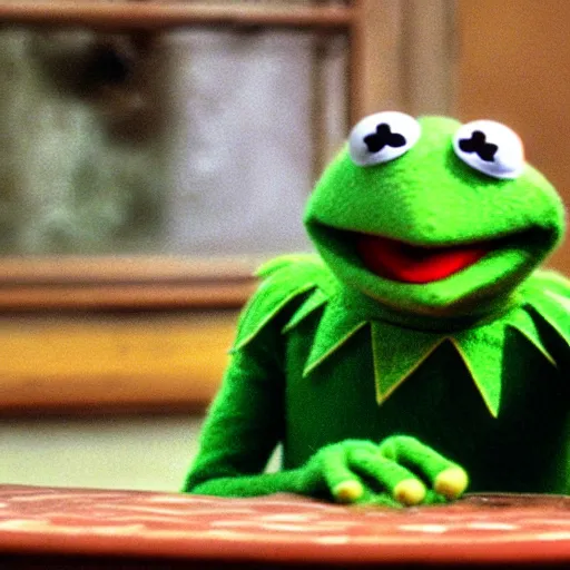 Image similar to Kermit the Frog, from Amelie (2001)