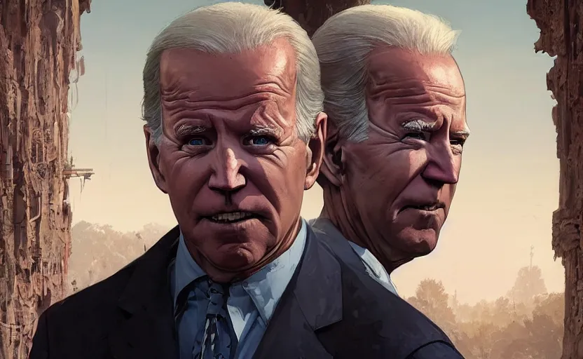 Image similar to highly detailed portrait of joe biden as a corpse, in gta v, stephen bliss, unreal engine, fantasy art by greg rutkowski, loish, rhads, ferdinand knab, makoto shinkai and lois van baarle, ilya kuvshinov, rossdraws, tom bagshaw, global illumination, radiant light, detailed and intricate environment