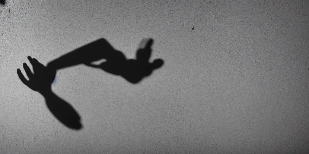 Image similar to a hand that is casting a shadow on a wall and the shadow is in a shape of an elephant