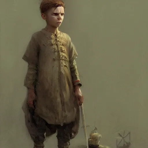 Image similar to character concept art of a finnish boy in tradtional clothing, by jim burns and greg rutkowski, beksinski, konstantin razumov, award winning art, masterpiece