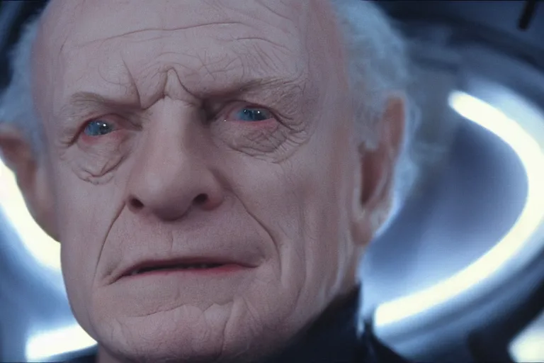 Image similar to (a cinematic still from return of the jedi!!), palpatine by Ian McDiarmid, masterpiece