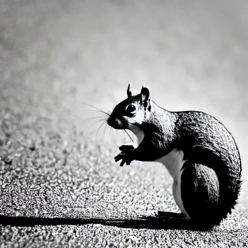 Prompt: full body shot, black and white outline of a squirrel with a white background
