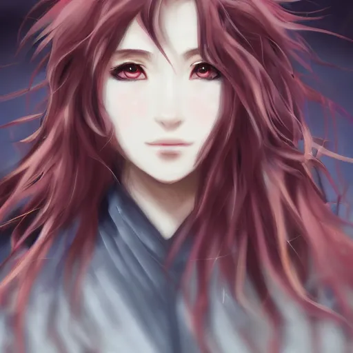 Prompt: sakura from the anime cardaptor sakura, messy curly hair, embers intricate and very beautiful and elegant, highly detailed, digital painting, artstation, concept art, smooth and sharp focus