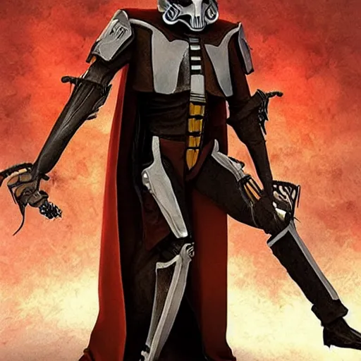 Image similar to Nicolas Cage as General Grievous from Star Wars
