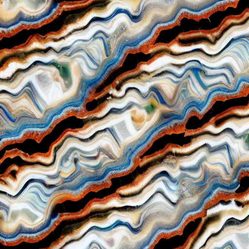 Image similar to banded agate patterns that resemble a tropical beach