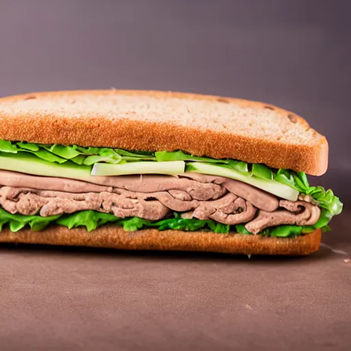 Prompt: a subway sandwich filled with chunky peanut butter, food photography, 2 k photo, pro studio angle
