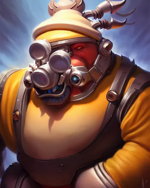 Image similar to roadhog from overwatch, character portrait, portrait, close up, highly detailed, intricate detail, amazing detail, sharp focus, vintage fantasy art, vintage sci - fi art, radiant light, caustics, by boris vallejo