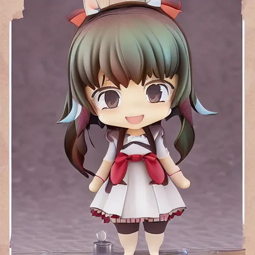 Prompt: beautiful water color concept art of cute nendoroid girl in the style of story book, toon rendering, close-up, flat, lacking in three-dimensionality, flat tone