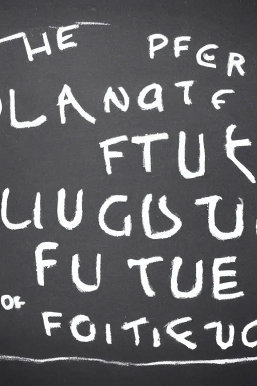 Image similar to The language of the future written on the blackboard